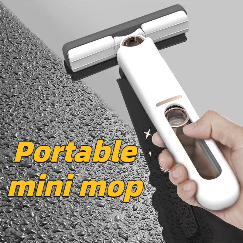 New Portable Self-NSqueeze Mini Mope, Lazy Hand Wash-Fre Strong Absorbent Mop Multifunction Portable Squeeze Cleaning Mop Desk Window Glass Cleaner Kitchen Car Sponge Cleaning Mop Home Cleaning Tools