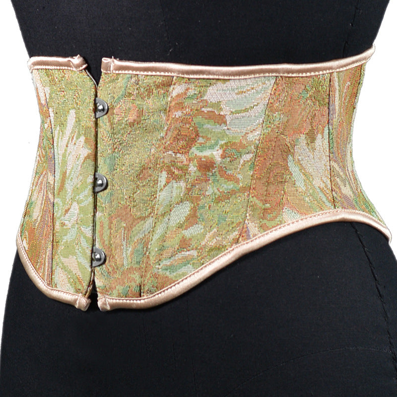 Monet Garden Belt With Fishbone Support Strap Waist Strap