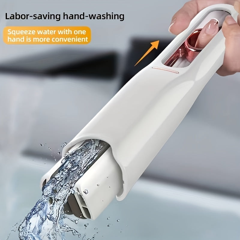 New Portable Self-NSqueeze Mini Mope, Lazy Hand Wash-Fre Strong Absorbent Mop Multifunction Portable Squeeze Cleaning Mop Desk Window Glass Cleaner Kitchen Car Sponge Cleaning Mop Home Cleaning Tools