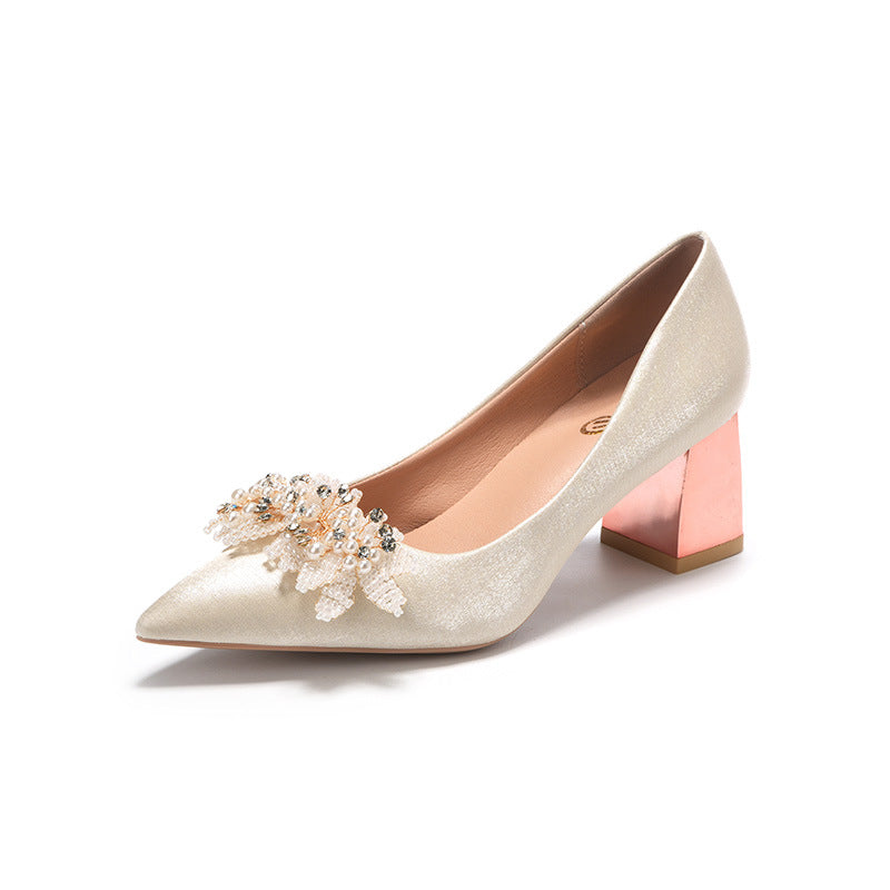 Niche French Style Women's Bridal High Heels